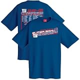 New York Giants Royal Blue Super Bowl XLII Champions Victory Path Schedule T-shirt