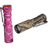 Small Pocket LED Zoom Flashlight - High Intensity 5W Cree LED - Aluminum Alloy Torch - 130 Lumen - Metal Clip - Green