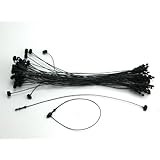 5" BLACK Snap Lock Pin Security Loop Plastic Tag Fastener (500 Pc)