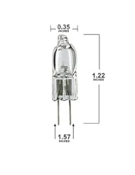 BISS: OSRAM SYLVANIA FHE / ESB 64250 HLX 20w 6v G4 Bipin Halogen light Bulb - Osram Sylvania