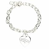 NFL Denver Broncos Heart-Charm Bracelet