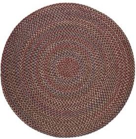 Katherine Multi Indoor/Outdoor Round Braided Rug, 4-Feet, Burgundy