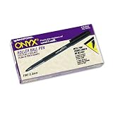 uni ball  Onyx  Roller Ball Pen, 0.7mm, Black Barrel, Black Ink (SAN60143) Category: Roller Ball Pens