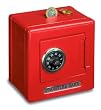 Toys Pure - Coffre Fort Metal Tirelire Rouge