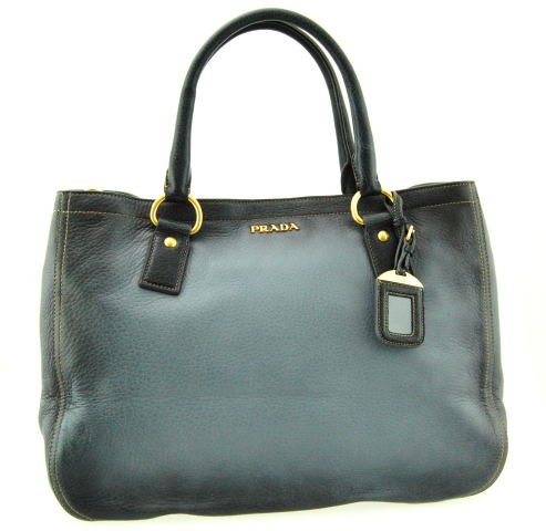 Prada Black Leather Hobo Bag