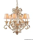 Handpainted Wrought Iron Chandelier