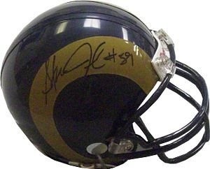 Steven Jackson Hand Signed Autographed St Louis Rams Riddell Football Mini He...