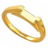14K Yellow Gold Cathedral Gold Wedding Band