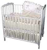 Baby Doll Bedding Pretty Pique Port-a-Crib Set, Ecru