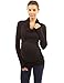 PattyBoutik Mama Cowl Neck Maternity Top (Black Small)