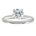 14k White Gold Shank Round Diamond Ring (1/3 ct, E-F Color, I1 Clarity), Size 7