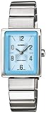 Casio Womens Core LTP1355D-2A Silver Stainless-Steel Quartz Watch with Blue Dial