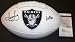 Howie Long Autographed/Hand Signed Oakland Raiders Logo Fotoball Football with HOF 00 Inscription