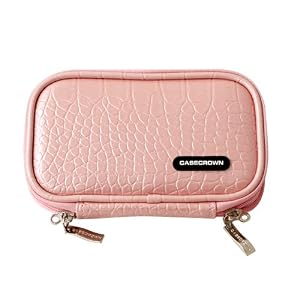CaseCrown Double Memory Foam Hard Drive Case (Alligator Pink) for the Western Digital WD Elements 320 GB USB 2.0 Portable External Hard Drive WDBAAR3200ABK-NESN