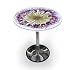 Unique Round Dining Kitchen or Art Table - Purple Flower Floral Design Limited Edition (Measures 80cm x 80cm x 73cm)
