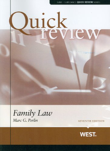 sum and substance quick review of family law quick review series