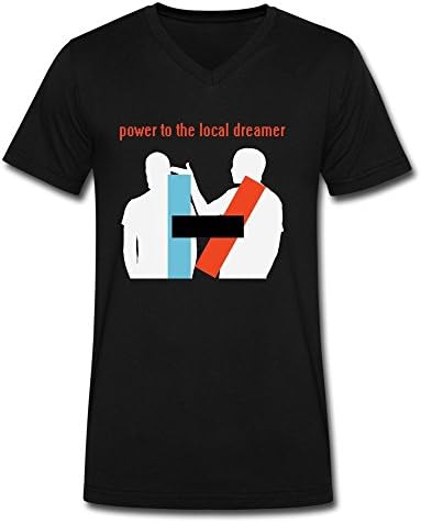 Cheap No Minimum Adult Twenty One Pilots Power To The Local Dreamer V-neck T Shirt XL Black