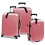 Pink Traveler's Choice Freedom 3Pc Lightweight Hard-Shell Spinning/Rolling Travel Collection