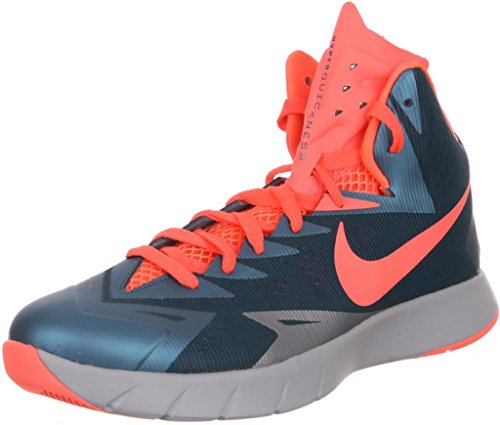 Nike Men's Lunar Hyperquickness Basketball Shoes-spice blue/bright mango-wolf grey