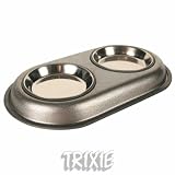 Trixie Twin Bowl Holder with Bowls