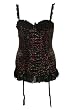 Torrid Plus Size Black Cherry-Print Bustier and G-String Set