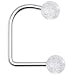 14 Gauge Clear Acrylic Glitter Ball Lippy Loop Labret