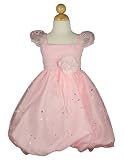 Embroidered Balloon Dress, Pink, Special occasion, Holiday dress