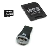 Kingmax 8GB microSDHC Class 10 with Micro SD Adapter and SanDisk Mobile Mate reader