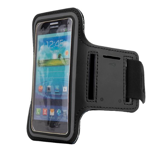 Workout Running Armband Pouch Case for Samsung Galaxy Series Smartphones S5 / S4 / HTC ONE M8 + VanGoddy Headphones With MIC