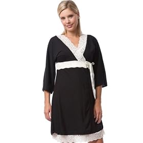 Belabumbum Lotus Lace Black Kimono Robe