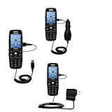 Deluxe Kit for the Samsung Helio Drift SPH-503 includes a USB cable with Car and Wall Charger - Gomadic Brand w/ TipExchange Technology
