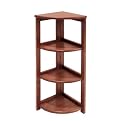 Flip-Flop 3 Shelf Folding Corner Bookcase - Cherry