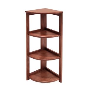 Flip-Flop 3 Shelf Folding Corner Bookcase - Cherry