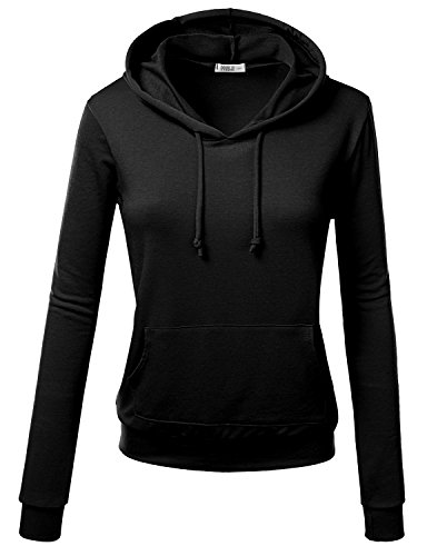 J.TOMSON Women's Basic Long Sleeve Pullover Hoodie (S-3XL / 9 Colors)