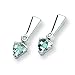 Sterling Silver Blue Topaz and Diamond Earrings (Pair)
