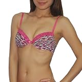 Womens Love Affair Lingerie Perfectly Fit Padded Underwired Soft Cup Bra / Underwear - Pink & White