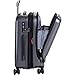 Delsey Luggage Helium Titanium International Carry-On EXP Spinner Trolley Silver