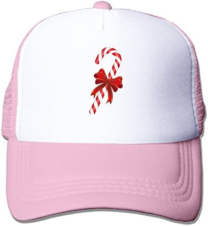 Candy Cane Hip Hop Trucker Mesh Adult Hat Pink