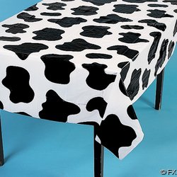 Set of 3 Cow Print Table Covers