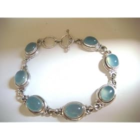 Blue Chalcedony Bracelet by Kathy's Collection