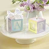 kateaspen Lettered Baby Block Candle, B is for Baby