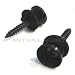 Mighty Mite Vintage Style Strap Buttons For Guitar & Bass Qty 2 - Black
