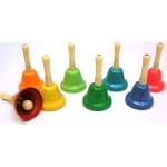 Mini Musical Instruments Colored Hand Bells - 8 Note Set