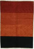 5'7 x 8'0 Red Hand Knotted Wool Gabbeh Rug