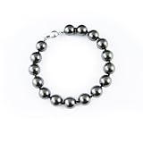 AugustinaJewelry Single Strand 7-7.5 Inch 10MM Black Shell Pearl Bracelet