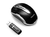 TOSHIBA WIRELESS 2.4GHZ-RF OPTICAL MOUSE, BLACK/SILVER