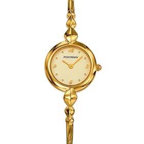 Fontenay - UG2385FJ - Montre Femme Dor�e - Quartz Analogique - Fond Cr�me - Bracelet Semi Rigide M�tal Dor�