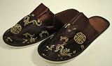 Chinese Brocade Slippers, Brown #P22498