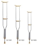 Push Button Aluminum Crutches - Adult (Size Medium), 1 Pair