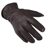 Daxx Dark Brown Deerskin Leather Thinsulate Lined Gloves